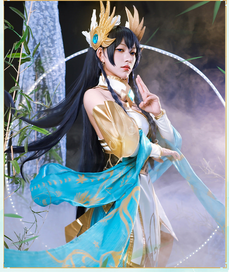 League of Legends Jade Sword Legend: Erelia Blade Girl cosplay costume set for women
