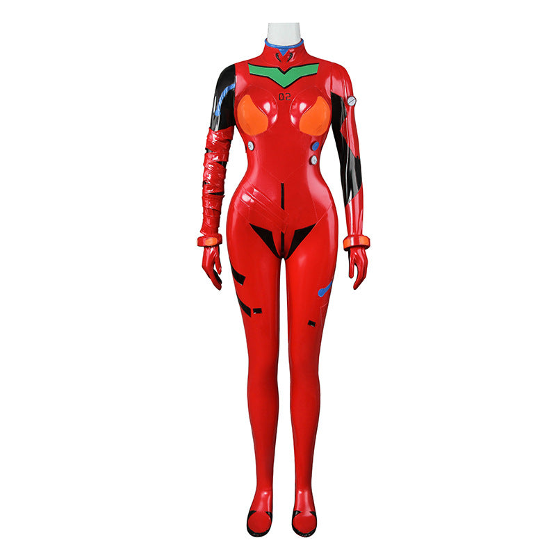 New Century Evangelical Warrior Tomorrow Fragrance EVA battle suit cosplay animation anime tight one-piece leather suit