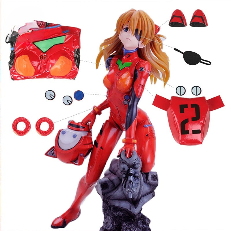 New Century Evangelical Warrior Tomorrow Fragrance EVA battle suit cosplay animation anime tight one-piece leather suit
