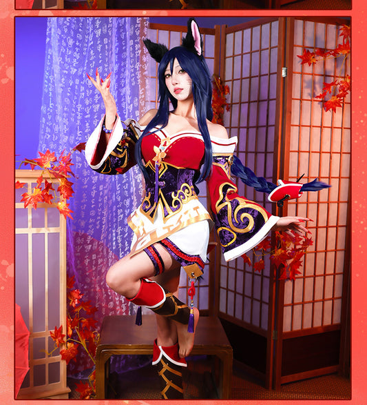 League of Legends cosplay costume Nine Tailed Fox Ali cosplay costume anime game C costume women's clothing