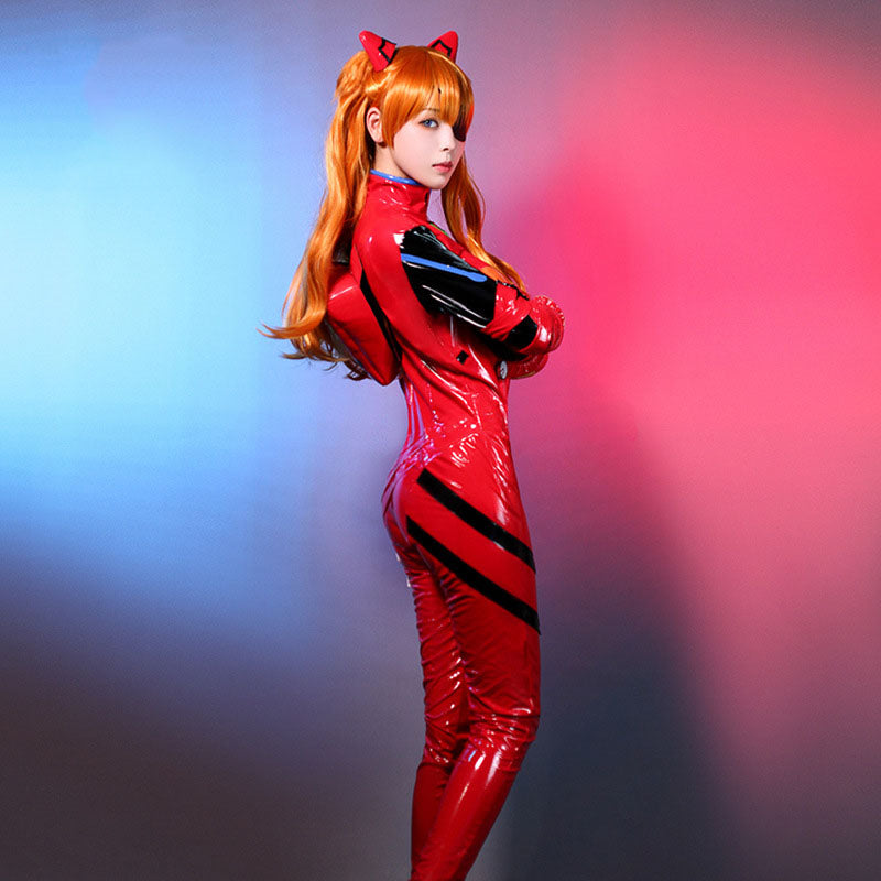 New Century Evangelical Warrior Tomorrow Fragrance EVA battle suit cosplay animation anime tight one-piece leather suit